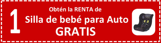 Una silla para auto de niñ@ gratis a partir de tres dias de renta